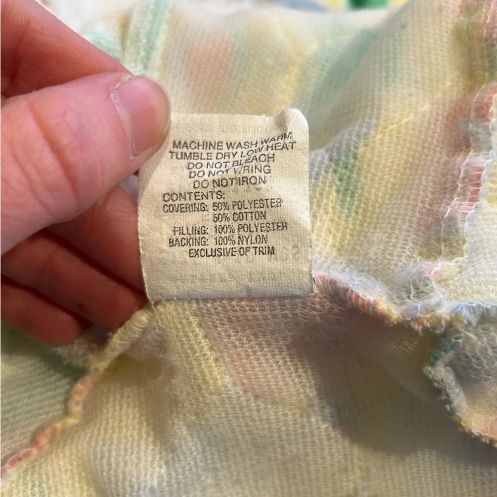 Baby Bunting One Size Unisex Yellow Alphabet Hooded‎ Meltzer Inc Vintage